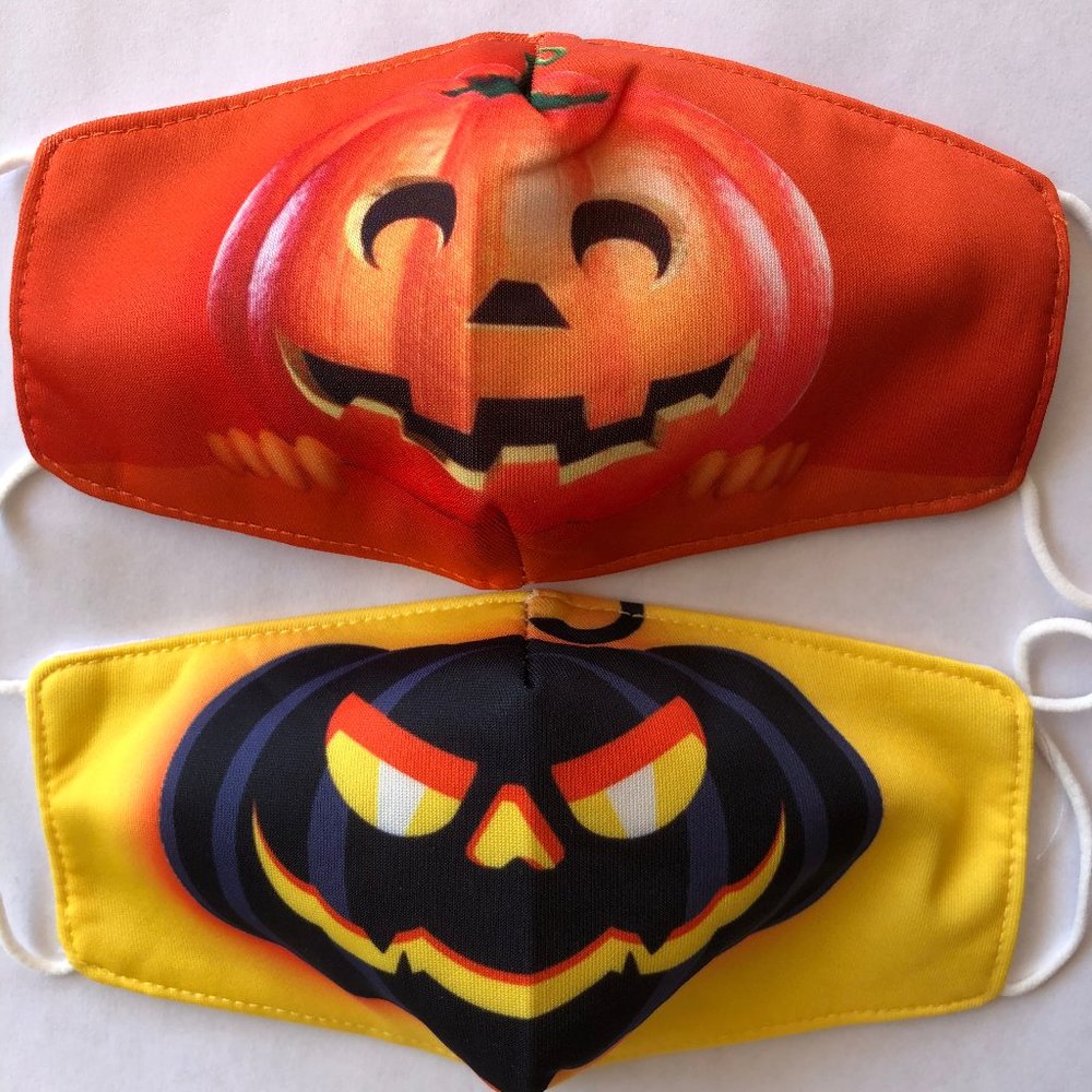halloween Pumpkin kids face mask
